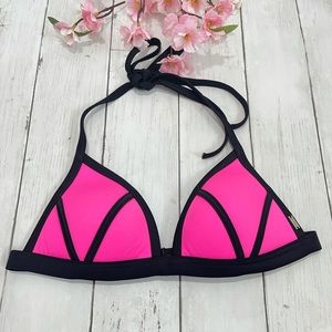 Pink Hot Pink Padded Bikini Top